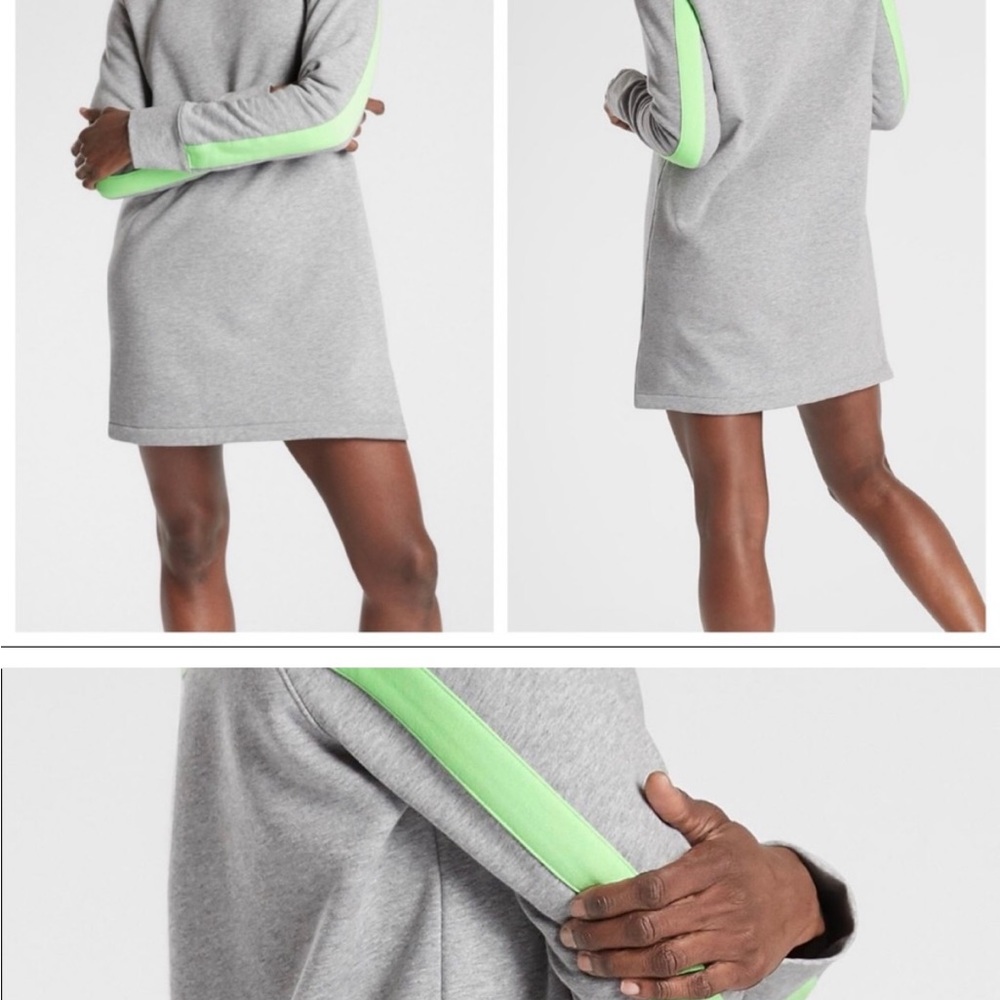 NWT Athleta Round Trip Sweatshirt Dress Grey Heather, Sz Xs